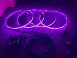 4PCS RGB LED Wheel Lights with Bluetooth Control