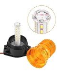 QWORK Amber LED Strobe Lights - 2 Pack