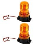 QWORK Amber LED Strobe Lights - 2 Pack