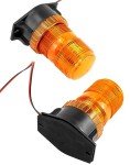QWORK Amber LED Strobe Lights - 2 Pack