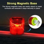 Solar Strobe Warning Light with Magnetic Base