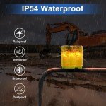 Solar Strobe Warning Light with Magnetic Base