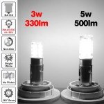 BA15S LED Bulbs 6000K Daylight White - 5 Pack