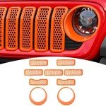 2024 Wrangler Grille Inserts & Headlight Covers Set