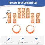 2024 Wrangler Grille Inserts & Headlight Covers Set