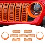 2024 Wrangler Grille Inserts & Headlight Covers Set