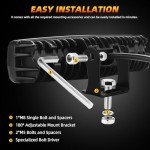 DERI 6 Inch LED Light Bar - 2PCS 6000LM