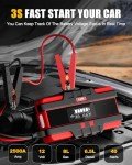 Portable 2500A Car Battery Jump Starter & Charger