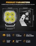 Auxbeam 100W Color Play 3 Inch LED Pod Lights