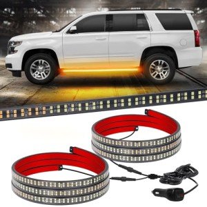 60" Amber Strobe Light Strips for Trucks & SUVs