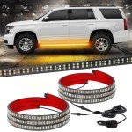 60" Amber Strobe Light Strips for Trucks & SUVs