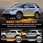 60" Amber Strobe Light Strips for Trucks & SUVs