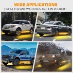 60" Amber Strobe Light Strips for Trucks & SUVs
