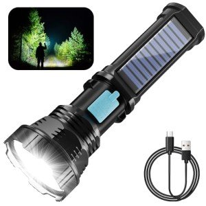 Rumiom Solar Rechargeable LED Flashlight with Strobe