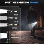 Rumiom Solar Rechargeable LED Flashlight with Strobe