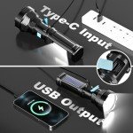 Rumiom Solar Rechargeable LED Flashlight with Strobe