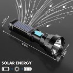Rumiom Solar Rechargeable LED Flashlight with Strobe