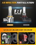 9006 Fog Light Bulbs - 25000LM, 6500K White