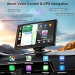 9'' Wireless Car Stereo with Android Auto & Apple Carplay, Dash Cam, Backup Camera