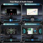 9'' Wireless Car Stereo with Android Auto & Apple Carplay, Dash Cam, Backup Camera