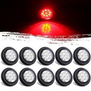 Red LED Trailer Side Marker Lights Kit - 10 Pcs