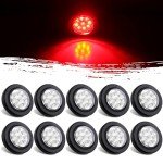 Red LED Trailer Side Marker Lights Kit - 10 Pcs
