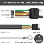 Seamaka 26FT 4-Pin Trailer Wiring Harness Kit