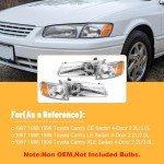 Toyota Camry 1997-1999 Halogen Headlight Assembly Pair