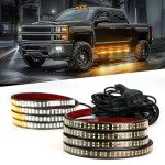 Amber White LED Strobe Light Strips for Trucks