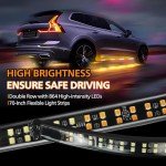 Amber White LED Strobe Light Strips for Trucks