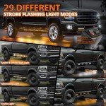 Amber White LED Strobe Light Strips for Trucks