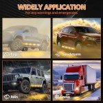 Amber White LED Strobe Light Strips for Trucks