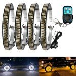 Amber White Wheel Ring Lights with Remote Control