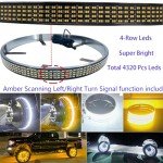 Amber White Wheel Ring Lights with Remote Control