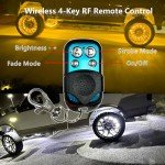 Amber White Wheel Ring Lights with Remote Control