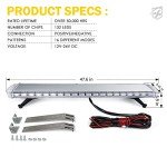 Xprite 48-Inch LED Emergency Strobe Light Bar