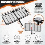 Mockins XXL Folding Trailer Hitch Cargo Carrier Kit