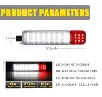 Fluher 2 PCS LED Door Panel Warning Lights
