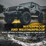 SEISSO 71" LED Strobe Light Strips for Vehicles