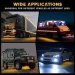 SEISSO 71" LED Strobe Light Strips for Vehicles