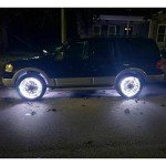 17" Quad Row White Wheel Ring Lights with Remote