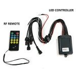 17" Quad Row White Wheel Ring Lights with Remote