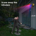 HULPPRE Solar Motion Sensor Alarm with Strobe Light