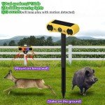 HULPPRE Solar Motion Sensor Alarm with Strobe Light