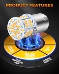 BANGO 1157 Amber Yellow LED Replacement Bulbs (4 Pack)
