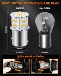 BANGO 1157 Amber Yellow LED Replacement Bulbs (4 Pack)