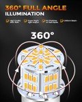 BANGO 1157 Amber Yellow LED Replacement Bulbs (4 Pack)