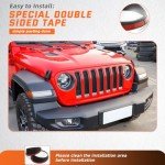 Black Headlight Bezels for Wrangler JL & Unlimited