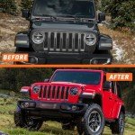 Black Headlight Bezels for Wrangler JL & Unlimited