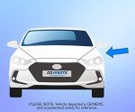 Left Driver Headlight with LED Daytime Running Light
